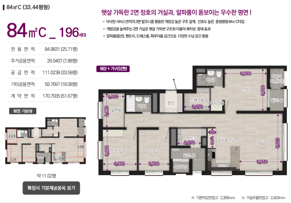 송암공원 중흥s클래스 84c